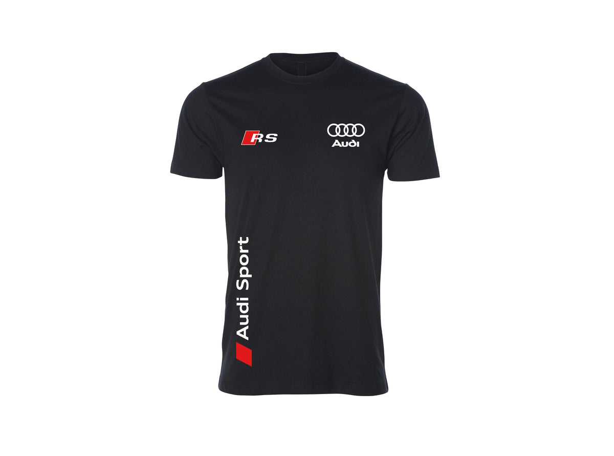 audi quattro t-shirt zwart heren, zwart, M
