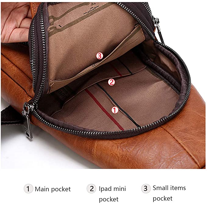 jeep mini backpack Jeep Leather Sling Bag Travel Hiking Crossbody Backpack – Drivi